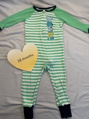 Kids Headquarters - Green and Blue Blanket onesie sleeper